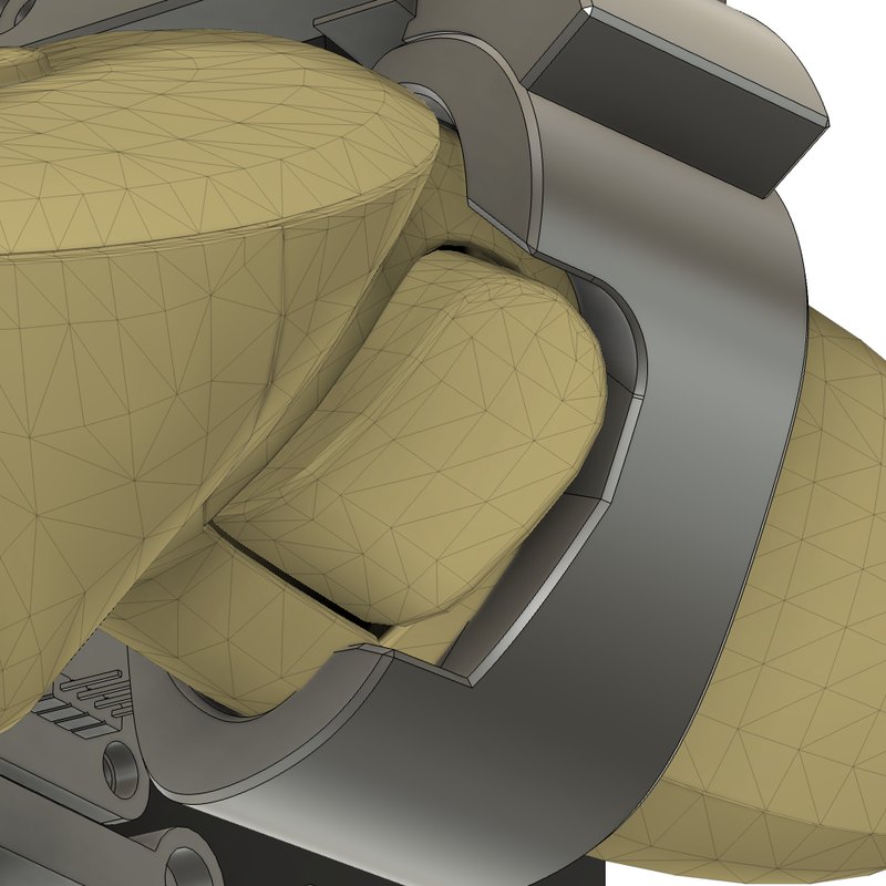 Hand-eye position with gravity orientation, view 1 (good fit)