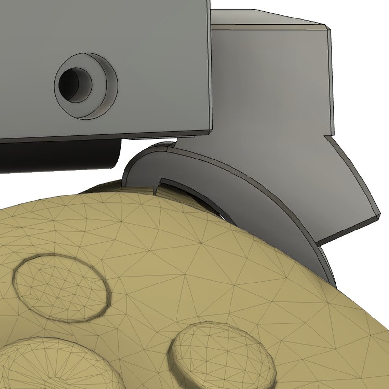 Controller placed by the five-point pivot calibration, view 2 (good fit)