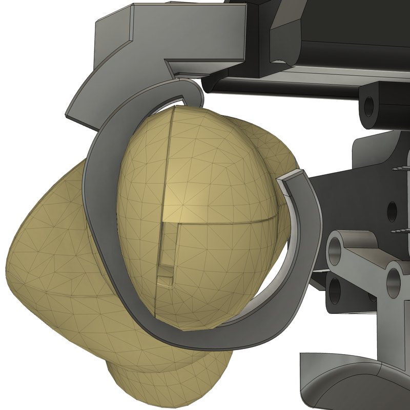 Controller placed by the hand-eye calibration, view 3