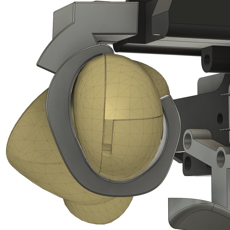 Pivot position with gravity orientation, view 3 (good fit)